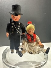 Vintage West Germany Moll's Trachten-Puppen Pair Celluloid Dolls 1950's