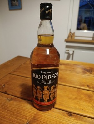 Seagrams 100 Pipers de Luxe Scotch Whisky 1L Flasche 40% Aus Den 80ern