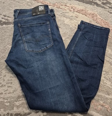 REPLAY W36 L30 Jeans RBJ Dunkelblau Stretch Slim Herren