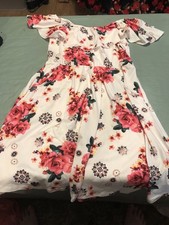Justice Girls Off The Shoulder Floral Print Dress Size 10