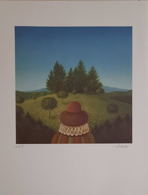 Josef Bramer  Blick in den Wald  , Original signiert und E.d.A.