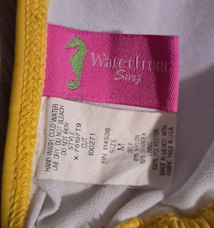 Bikini - Top Halter Triángulo Amarillo Surf Frente al Mar Talla M e Inferior Billabong Talla S Foto 4 de 4