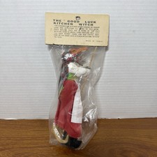 Vintage 1970s Good Luck Kitchen Witch Doll on...