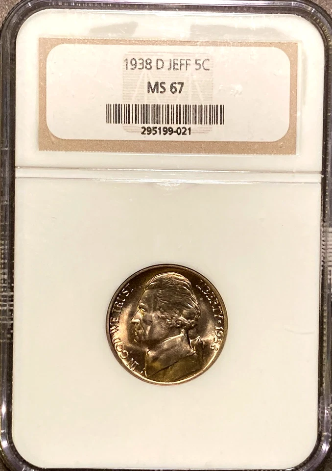 1938-D Jefferson Nickel NGC MS67 Beautiful, Rich, Golden Toned Gem - Image 3 of 3