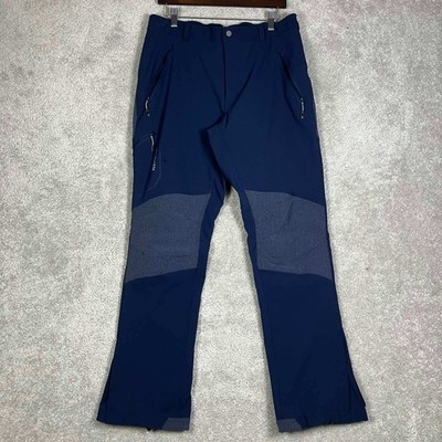 Columbia Titanium Pants Men 36x32 (fits 32x31) Blue Omni-Heat Softshell Hiking