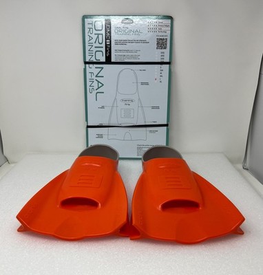Pair of DMC Original Training Fins - Orange / Grey Men's Large
