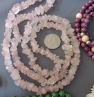 VTG 6 Pc Lot Natural Stone Jewelry Necklace Beads Pierced Earrings Rose Quartz + — photo 5