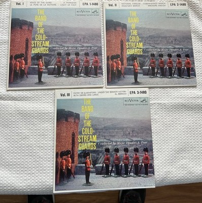 BAND OF THE COLD-STREAM GUARDS VOL. 1/2/3 EPA 1-1480/2/3 1957. 45RPM