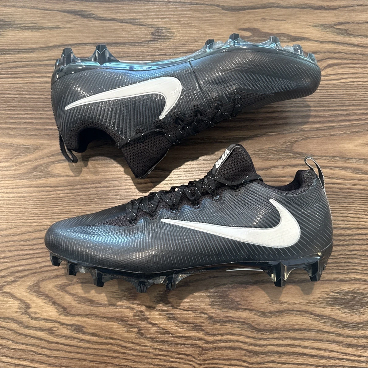 Nike Vapor Untouchable Pro 3 Football Cleat 917165-004 Black Silver Men Size 8.5 Nike Vapor Untouchable Pro 3 Black Metallic Silver for Sale  main image 2