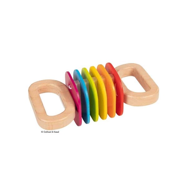 Goki Bunte Regenbogen-Klapper FüR Babys-image
