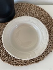 Longaberger Woven Traditions Ivory 8โ Rimmed Soup/Salad Bowl Made In USA