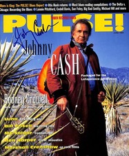 Johnny Cash Signed Pulse! Magazine Photo BECKETT