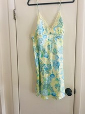 VTG Secret Treasures Silky Satin Lacy Spaghetti Strap Slip Chemise Nightie 3X