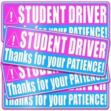 Sukh 4 Pcs Student Driver Car Magnet New Driver Magnet for Car Funny Cute Re...