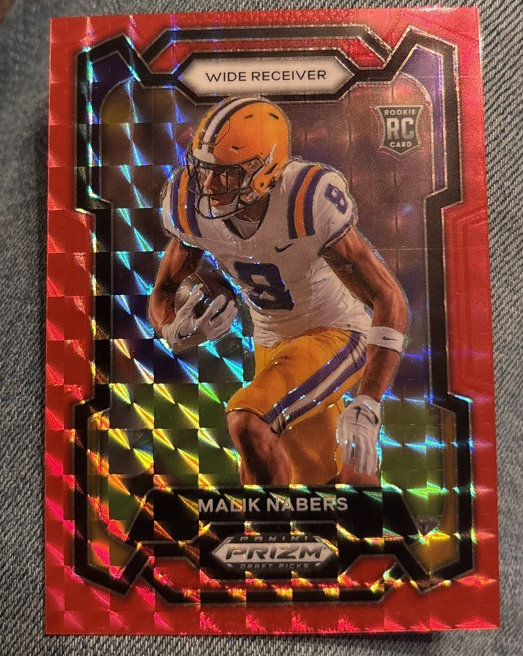 2024 Panini Prizm Draft Picks - Malik Nabers #109 Red Finite Prizm /125 (RC)