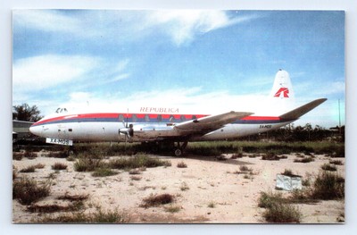 AEROLINEAS REPUBLICA VICKERS VISCOUNT XA-MOS AIRLINE FLUGZEUG POSTKARTE FLUGZEUG