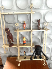 ORIGINAL 1940s 1950s METAL DISPLAY SHELVES CREAM GC 57cm x 45cm