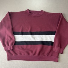 VTG Colorblock 80s/90s Crewneck Sweatshirt Mens XLT Pro Spirit Tri Color Retro