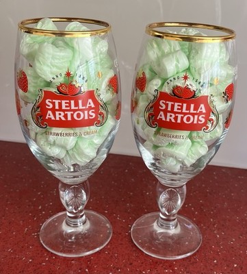 2x Stella Artois Wimbledon 2026 Strawberrys & Cream Limited Edition 33cl Gläser