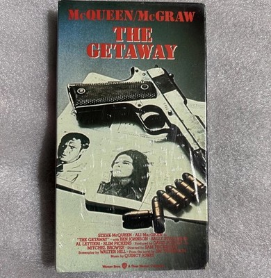The Getaway VHS 1972, 1990 (New, Sealed) Steve McQueen, Ali McGraw.