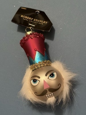Robert Stanley Christmas Nutcracker 4'' Head Glass Tree Ornament Choose Color NEW