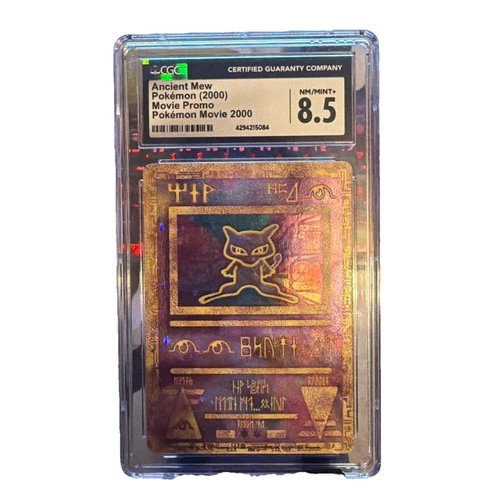 Ancient Mew Promotional Pokémon Card 2000 Movie Edition CGC 8.5 NM+