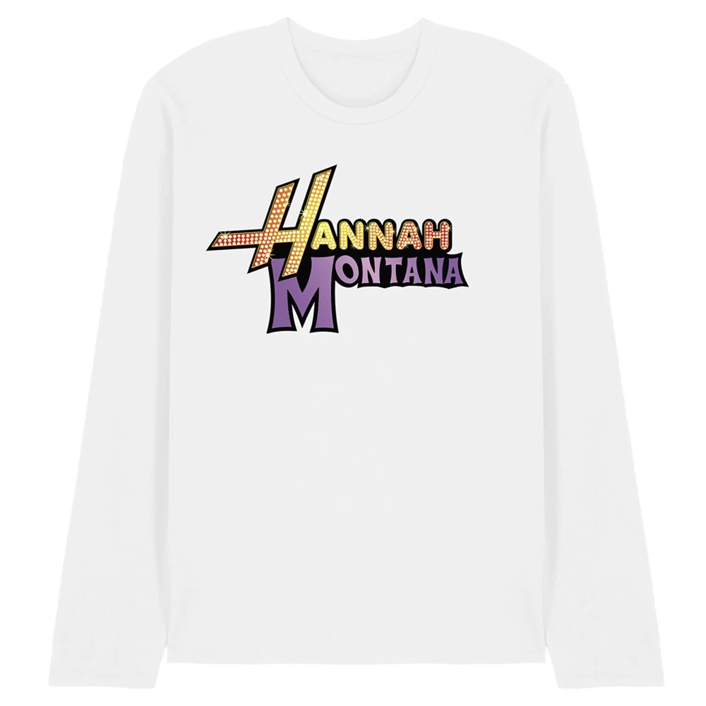 Disney Camp Rock Hannah Montana Logo Unisex Long Sleeve T-Shirt S-2XL, White