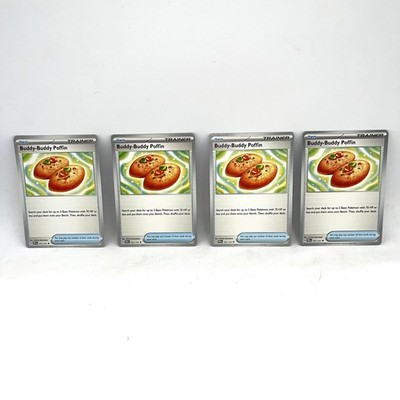 4x Buddy-Buddy Poffin x4 Pokemon TCG Playset