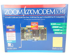 New ZOOM FAX MODEM V.34I MODEL 2834 33,600  28,000 bps DATA 14440 bps FaxSEALED