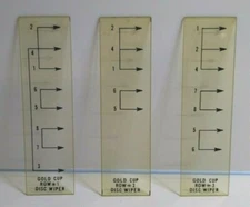 Gold Cup or Deluxe Model Slot Machine Set Of 3 Disc Wiper Spacer Plastics