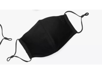 Tory Burch Two Layer Adjustable Face Mask Black New Sealed In Plastic