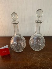 Set Of 2 Baccarat Crystal Wine Carafes Price For The Pair 