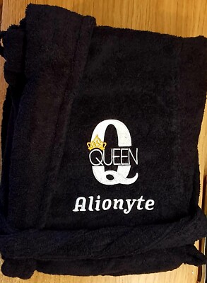 König, Quin, Prinz personalisiert bestickter Bademantel Geschenk Geburtstagsgeschenk