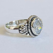 Crystal Quartz Ring Silver Crystal Ring Band Ring Gemstone Jewelry For Her RR22