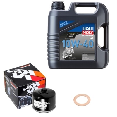 K&N Ölfilter Set LIQUI MOLY 10W-40 4L für BMW K 1200 S ABS K12S/K40 Bj.2005