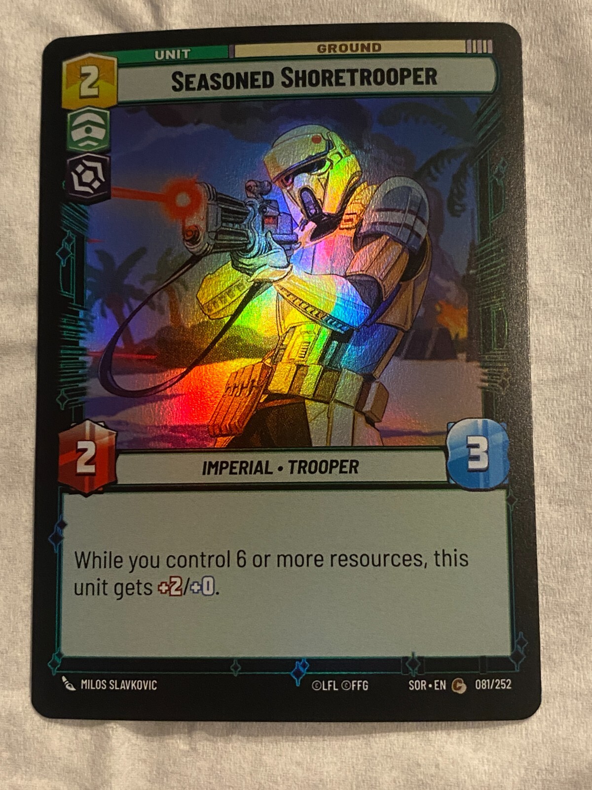 STAR WARS UNLIMITED TCG SoR SEASONED SHORETROOPER Foil NM
