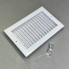 HART & COOLEY Sidewall/Ceiling Register Vent Cover Aluminum 10"x6" White 022447