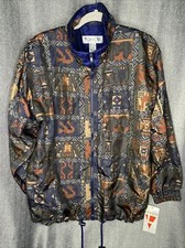 Vintage Lavon Windbreaker Track Jacket Zip Up Womens Size L Southwest Retro