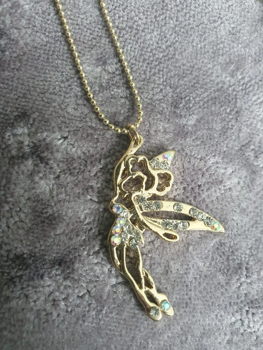Gold tinkerbell shop necklace