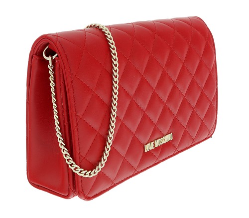 moschino red clutch bag