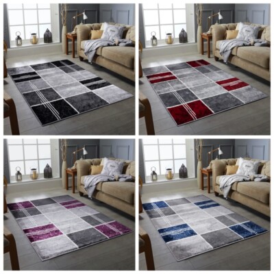 MODERNER DESIGN TEPPICH SILBER GRAU WEICH GROSS WOHNZIMMER BODEN SCHLAFZIMMERTEPPICH RUGS