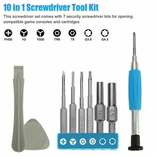 10pcs Tool Kit Screwdriver Bit Triwing SNES N64 GameBoy DS Nintendo Switch Sega