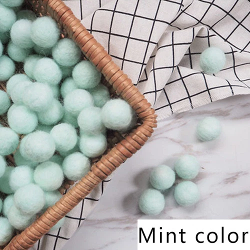 Bolas de fieltro de 2 cm 10 piezas colores mezclados lana multicolor surtido hágalo usted mismo pompones cuentas - Imagen 16 de 25