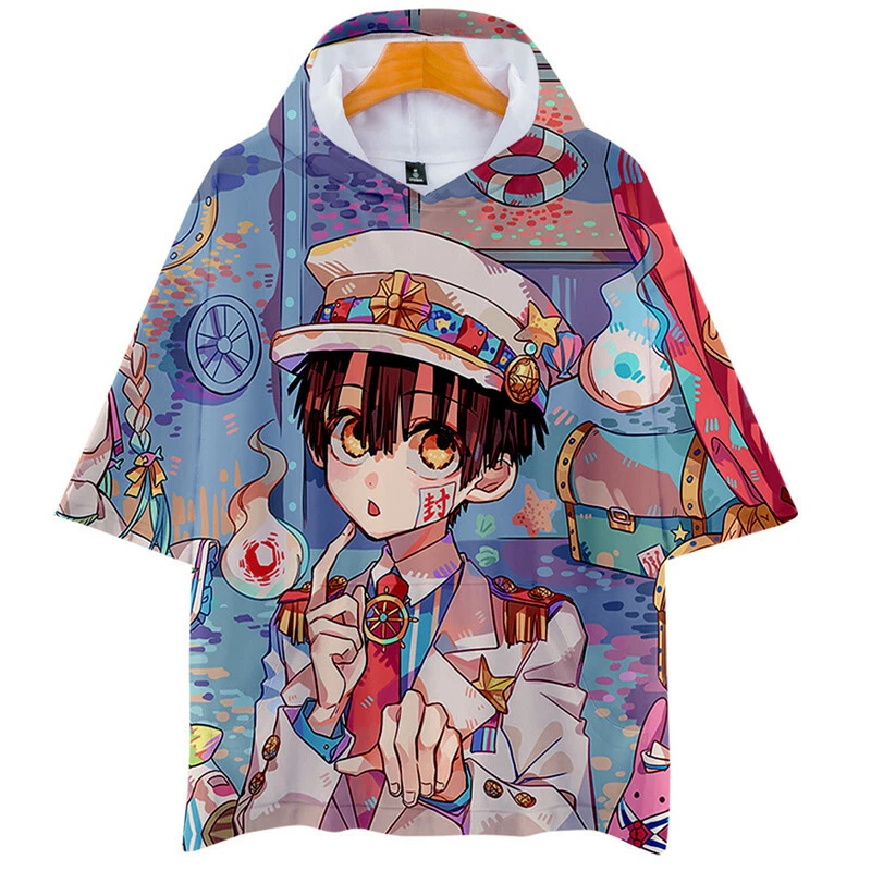 Anime Toilet-Bound Hanako-kun Shirt Hoodie Unisex Adult Casual Hooded T-Shirt