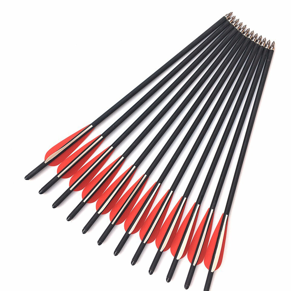 12X20 inch Crossbow Bolts Carbon Arrows +/12 100 grain Broadheads Target Hunting