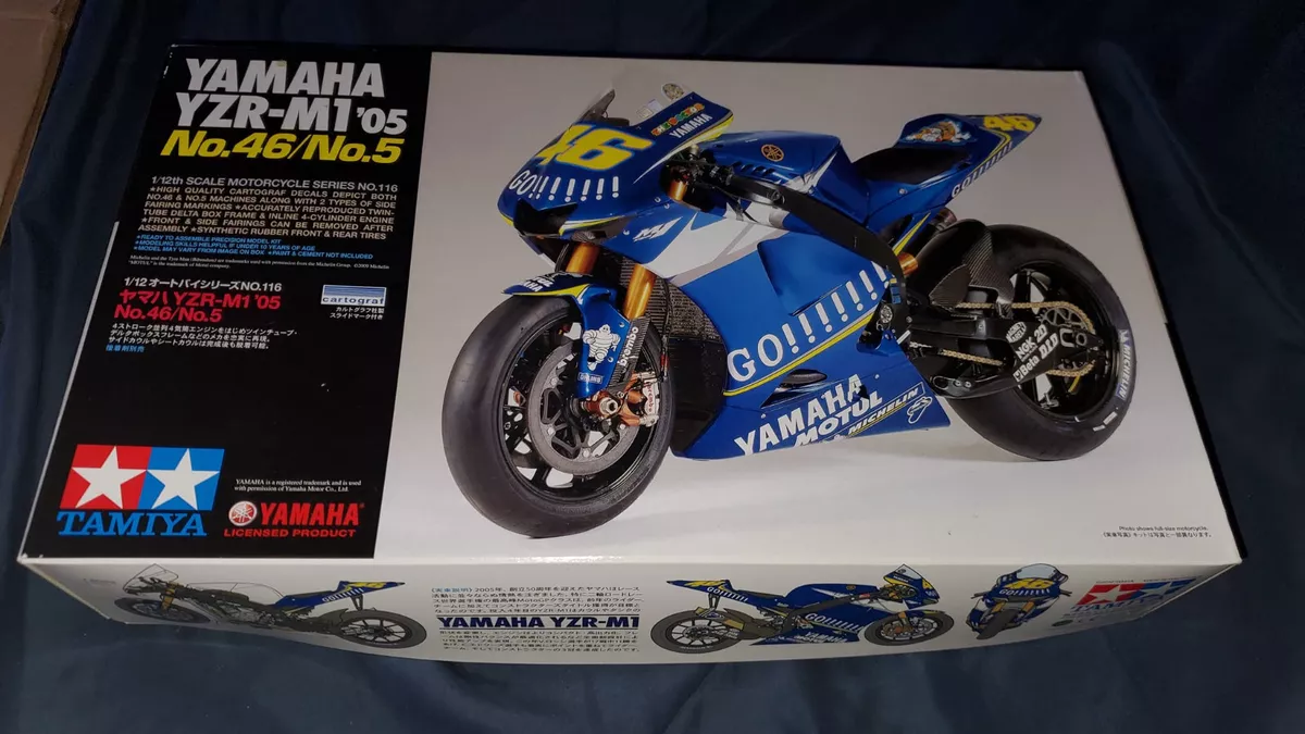 1/12 Tamiya Yamaha '05 YZR-M1 14116 No.46 Rossi + Assen GP 2007 decal option