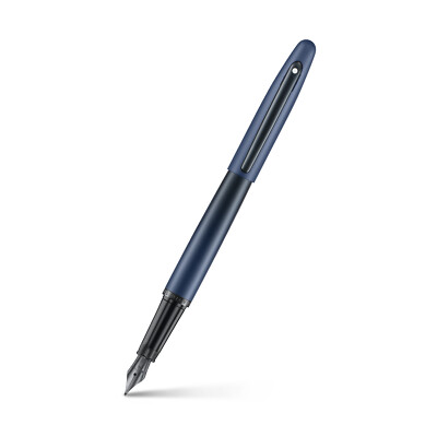 Sheaffer VFM Fountain Pen in Matte Blue with PVD Trim - Medium - NEW in Box
