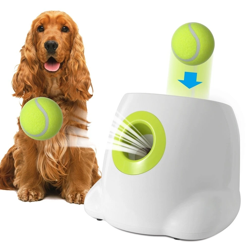 Automatic Dog Tennis Ball Throwing Launcher Mini Machine Toy Pet Training 3  Ball