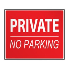 Industrial Decals Horizontal Vinyl Stickers Private; No Parking Sign Parking