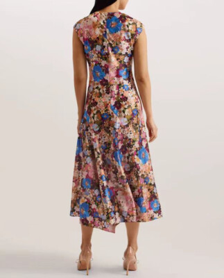 chinese dress ladies Pale Green Floral Crosshatch A-line Midi Dress | Lorelai